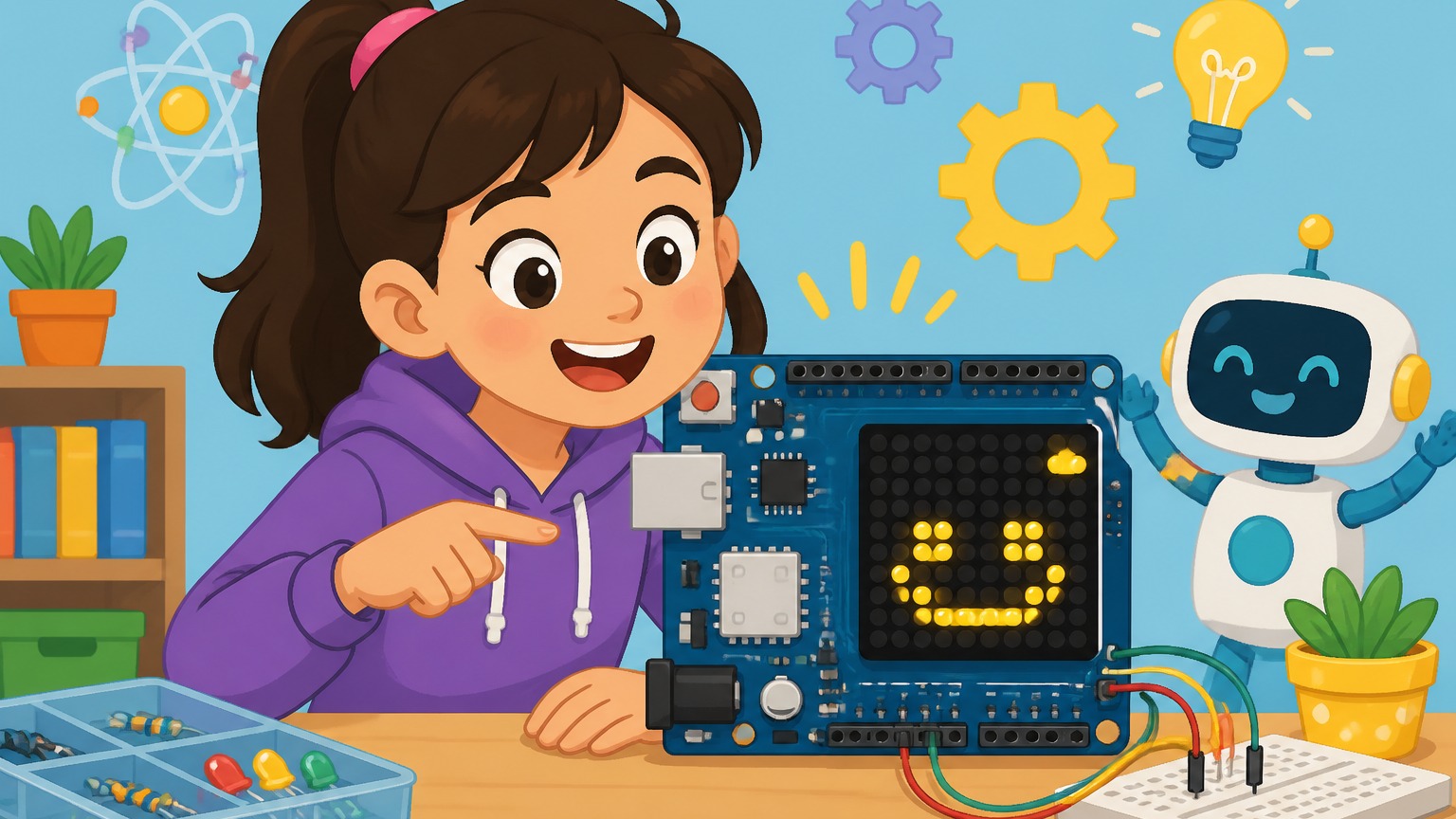 Project 3: LED Matrix — Smiley Face & Bouncing Dot!